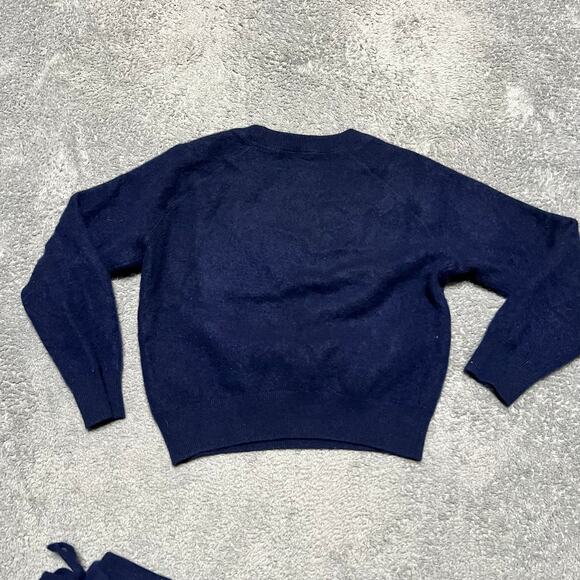 Quince Deep Blue Crew Neck Sweater - Picture 2 of 13